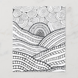 Sun Rise kleurplaat | Line Art | Uniek