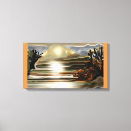 Sun Rise on the Desert Southwestern Abstract Art Canvas Afdruk