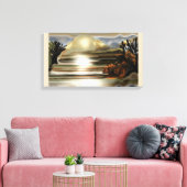 Sun Rise on the Desert Southwestern Abstract Art Canvas Afdruk (Insitu (Woonkamer))