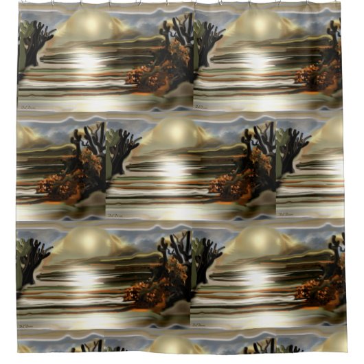 Sun Rise on the Desert Southwestern Abstract Art Douchegordijn (Voorkant)