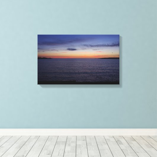 Sun Rise op Calcite Canvas Afdruk (Insitu (Houten vloer))