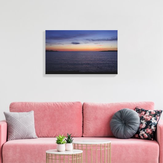 Sun Rise op Calcite Canvas Afdruk (Insitu (Woonkamer))