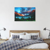 Sun Rise op St. Mary Lake Canvas Afdruk (Insitu (Slaapkamer))