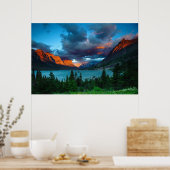 Sun Rise op St. Mary Lake Poster (Keuken)