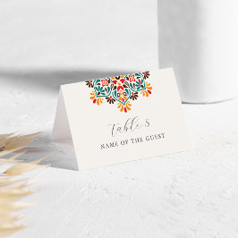 Sun Rising Boho Rustic Floral Mandala Place Cards Kaart