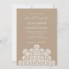 Sun Rising Boho Rustic Floral Mandala Wedding Kaart