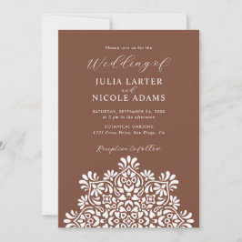 Sun Rising Boho Rustic Floral Mandala Wedding Kaart