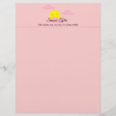 Sun Rising in roze, Hazy Sky II Briefhoofd (Voorkant)