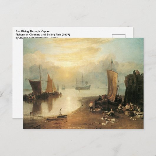 Sun Rising through Vapor door Joseph Turner Briefkaart (Voorkant / Achterkant)