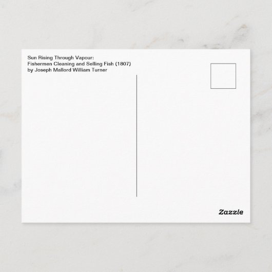 Sun Rising through Vapor door Joseph Turner Briefkaart (Achterkant)