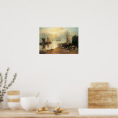 Sun Rising through Vapor door Joseph Turner Poster (Keuken)