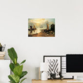 Sun Rising through Vapor door Joseph Turner Poster (Thuiskantoor)