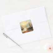 Sun Rising through Vapor door Joseph Turner Vierkante Sticker (Envelop)