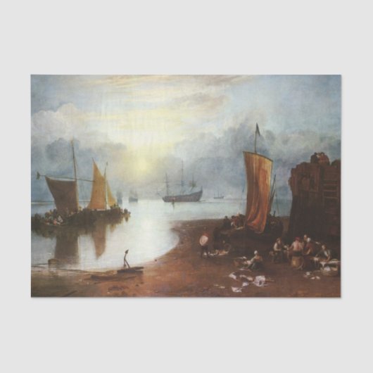 Sun Rising Through Vapor Fishermen, J.M.W. Turner Tissuepapier (Voorkant)