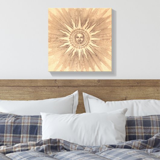 Sun | Robert Fludd | Canvas Afdruk (Insitu (Slaapkamer))