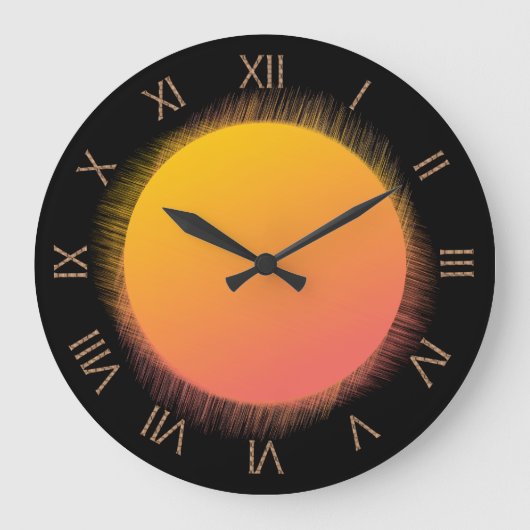 Sun Roman Numeral Grote Klok (Voorkant)