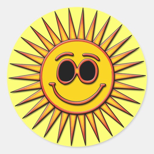 SUN RONDE STICKER (Voorkant)
