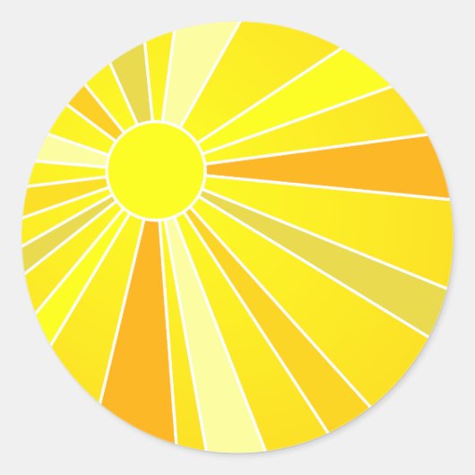 Sun Ronde Sticker (Voorkant)