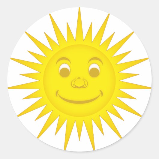 Sun Ronde Sticker (Voorkant)