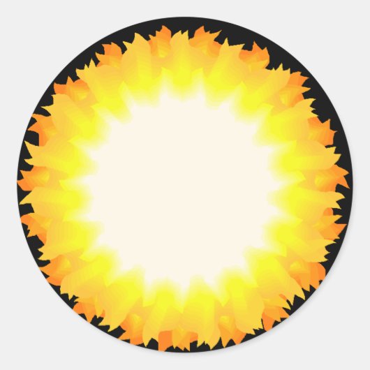 Sun Ronde Sticker (Voorkant)