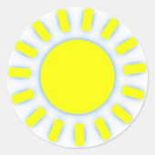 Sun Ronde Sticker (Voorkant)