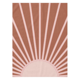 Sun Rust Sunrise Earthy Terracotta Retro Sunshine Tafelkleed