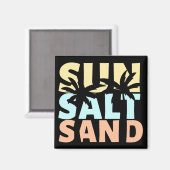 Sun Salt Sand Beach Summer Magneet (Voorkant / Achterkant)
