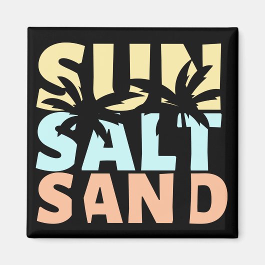 Sun Salt Sand Beach Summer Magneet (Voorkant)