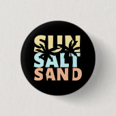 Sun Salt Sand Beach Summer Ronde Button 3,2 Cm (Voorkant)