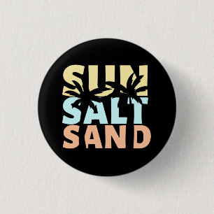 Sun Salt Sand Beach Summer Ronde Button 3,2 Cm