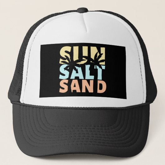 Sun Salt Sand Beach Summer Trucker Pet (Voorkant)