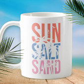 Sun Salt Sand Summer Beach Quote Koffiemok