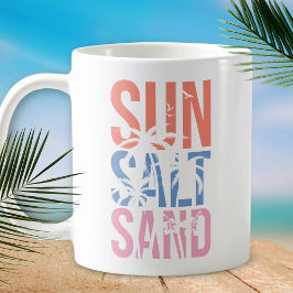 Sun Salt Sand Summer Beach Quote Koffiemok