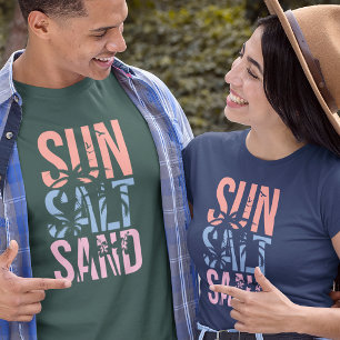 Sun Salt Sand Summer Beach Quote Unisex T-shirt