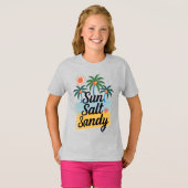Sun Salt Sandy - Tropische strandvakantie T-shirt (Voorkant volledig)
