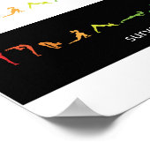 sun salutation chakra system yoga yogi zen aura poster (Hoek)