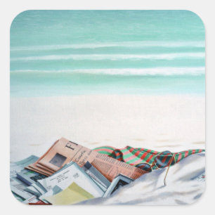 Sun Sand and Money III Vierkante Sticker