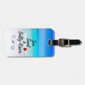 Sun Sand and Salty Kisses Tropical Beach Bagagelabel (Voorkant horizontaal)