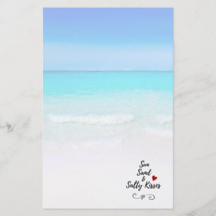 Sun Sand and Salty Kisses Tropical Beach Briefpapier