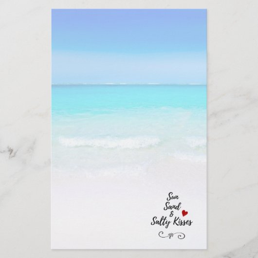 Sun Sand and Salty Kisses Tropical Beach Briefpapier (Voorkant)