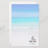 Sun Sand and Salty Kisses Tropical Beach Briefpapier (Voorkant / Achterkant)