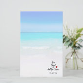 Sun Sand and Salty Kisses Tropical Beach Briefpapier (Staand voorkant)