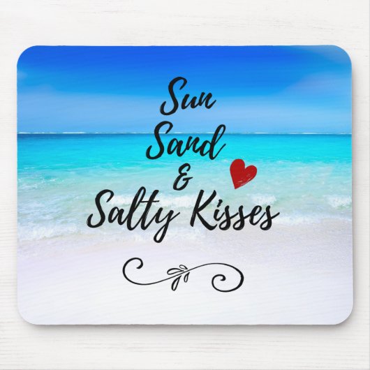 Sun Sand and Salty Kisses Tropical Beach Muismat (Voorkant)