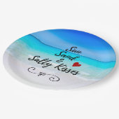 Sun Sand and Salty Kisses Tropical Beach Papieren Bordje (Gekanteld)