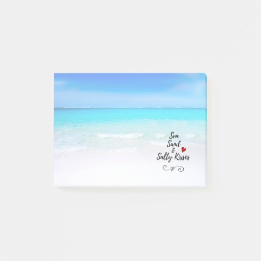 Sun Sand and Salty Kisses Tropical Beach Post-it® Notes (Voorkant)