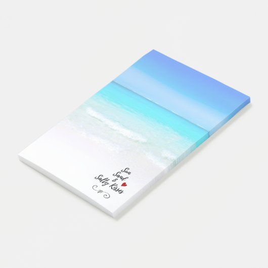 Sun Sand and Salty Kisses Tropical Beach Post-it® Notes (Schuin)