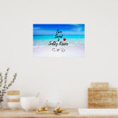 Sun Sand and Salty Kisses Tropical Beach Poster (Keuken)