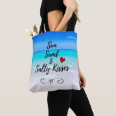 Sun Sand and Salty Kisses Tropical Beach Tote Bag (Dichtbij)