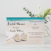 Sun & Sand Destination Bridal Shower-uitnodigingen Kaart (Staand voorkant)