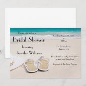 Sun & Sand Destination Bridal Shower-uitnodigingen Kaart (Voorkant / Achterkant)